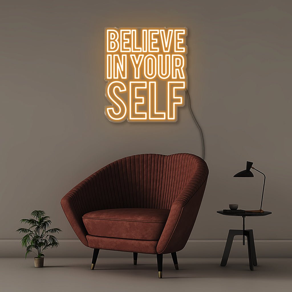 Believe in Yourself - Neonific - LED Neon Signs - 50 CM - Orange