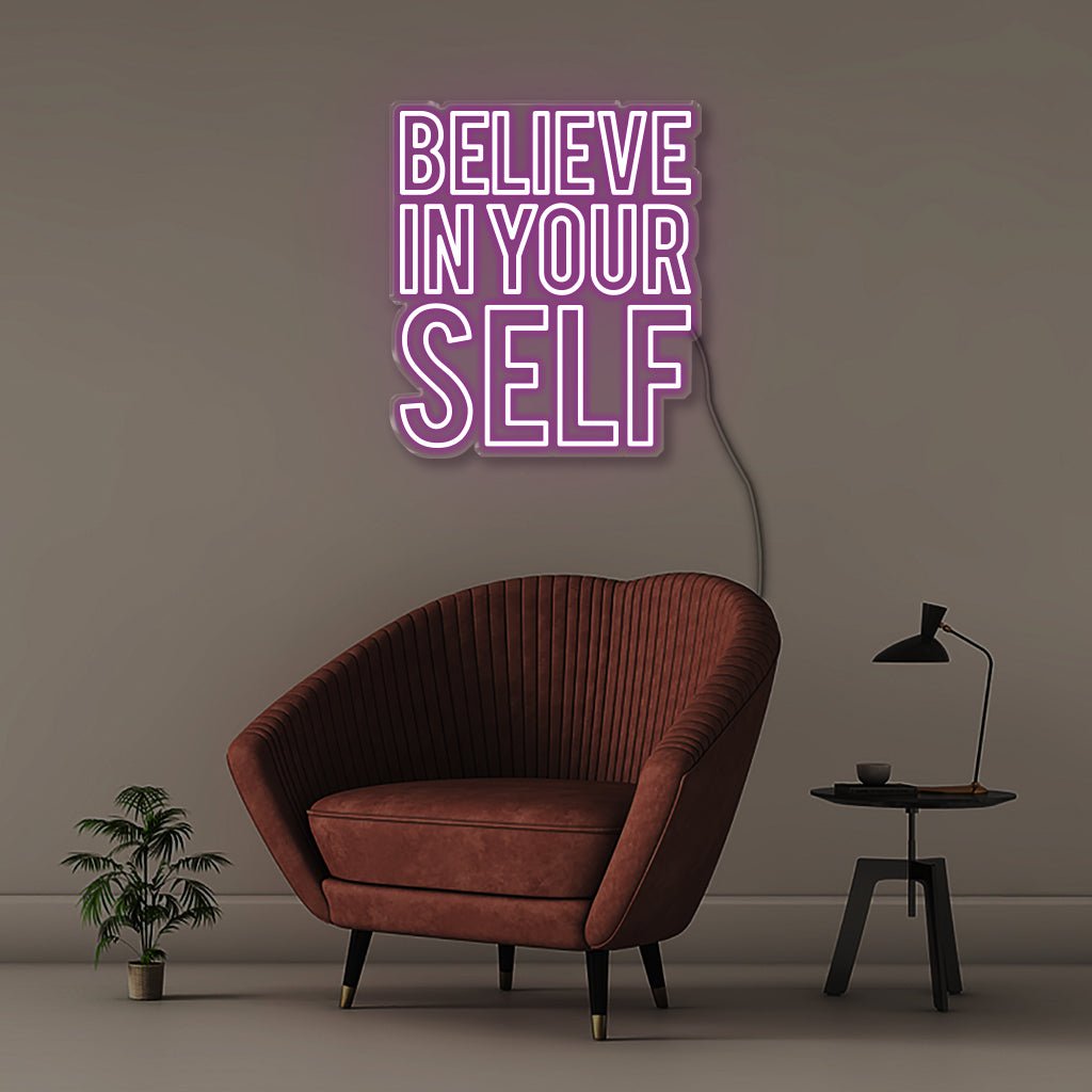 Believe in Yourself - Neonific - LED Neon Signs - 50 CM - Purple