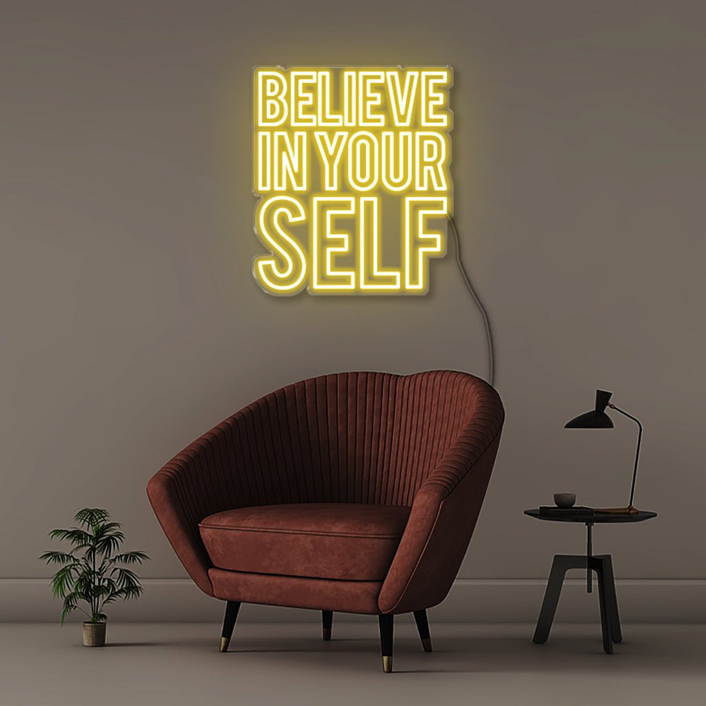 Believe in Yourself - Neonific - LED Neon Signs - 50 CM - Yellow
