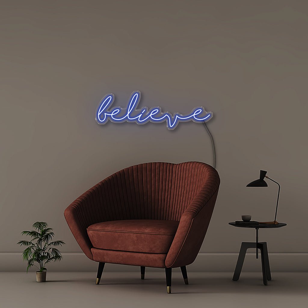 Believe - Neonific - LED Neon Signs - 75 CM - Blue