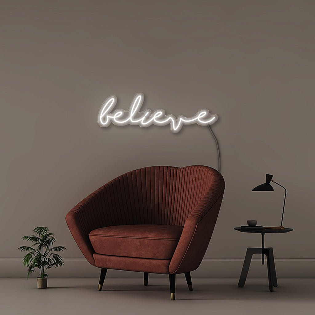 Believe - Neonific - LED Neon Signs - 75 CM - White