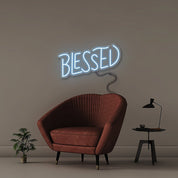 Blessed 2 - Neonific - LED Neon Signs - 50 CM - Light Blue