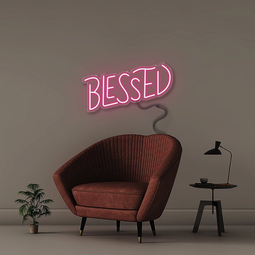 Blessed 2 - Neonific - LED Neon Signs - 50 CM - Pink