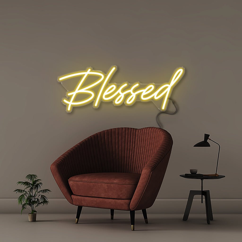 Blessed - Neonific - LED Neon Signs - 50 CM - Yellow