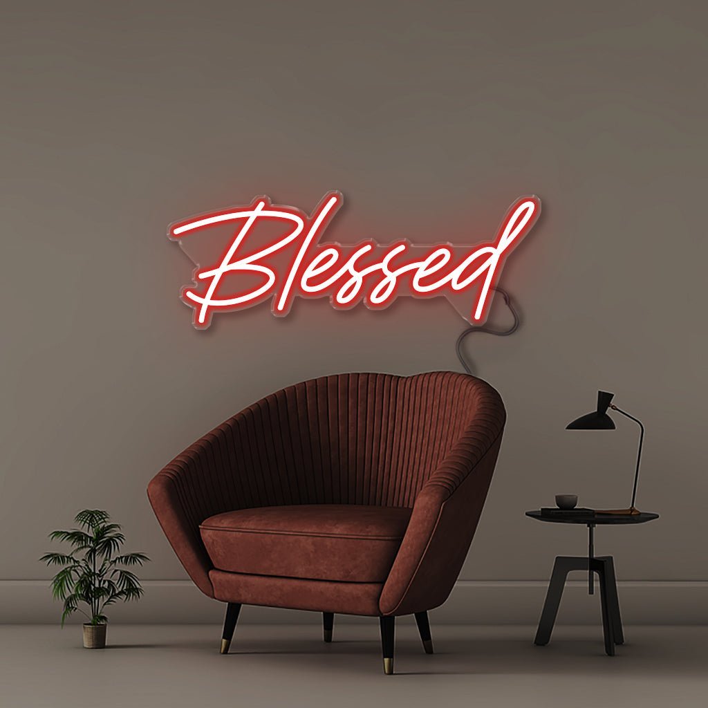Blessed - Neonific - LED Neon Signs - 50 CM - Red