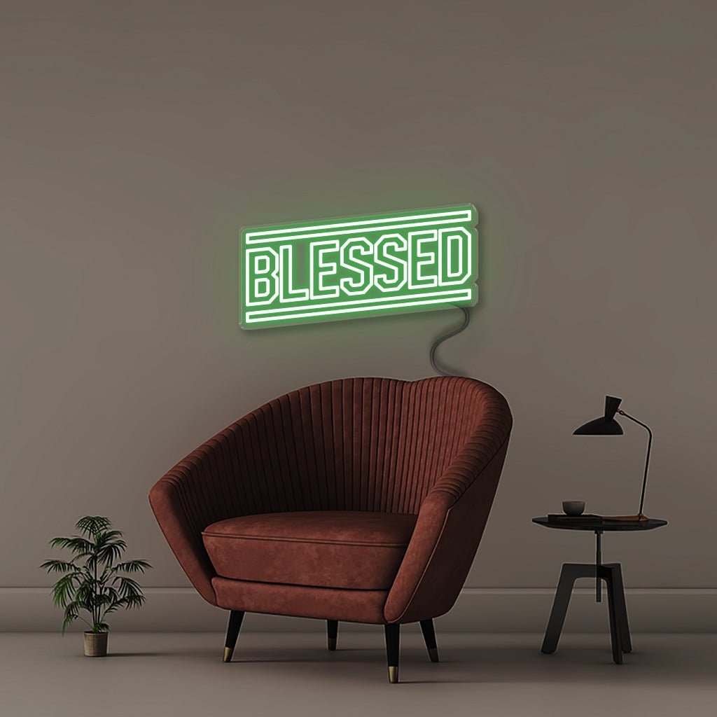 Blessed - Neonific - LED Neon Signs - 50 CM - Green