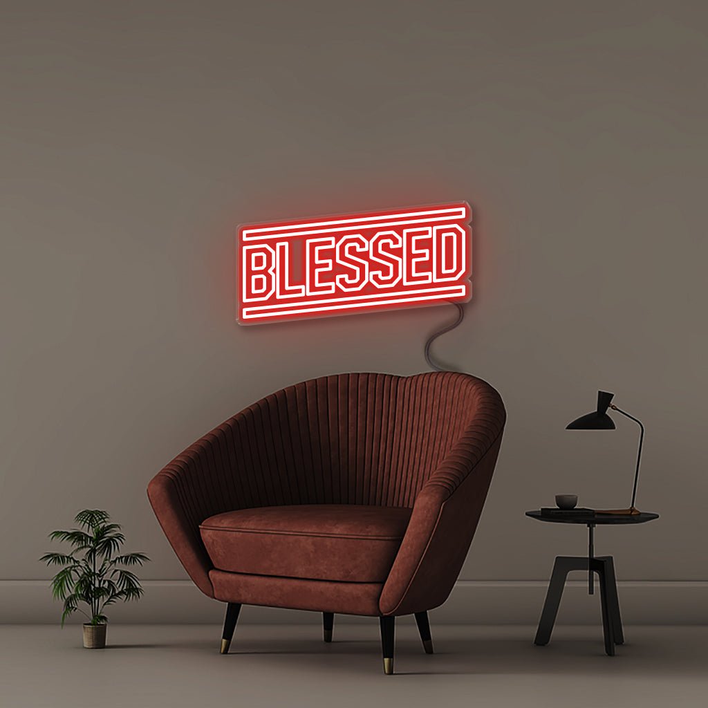 Blessed - Neonific - LED Neon Signs - 50 CM - Red