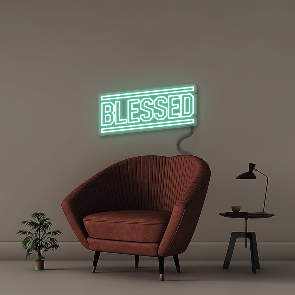 Blessed - Neonific - LED Neon Signs - 50 CM - Sea Foam