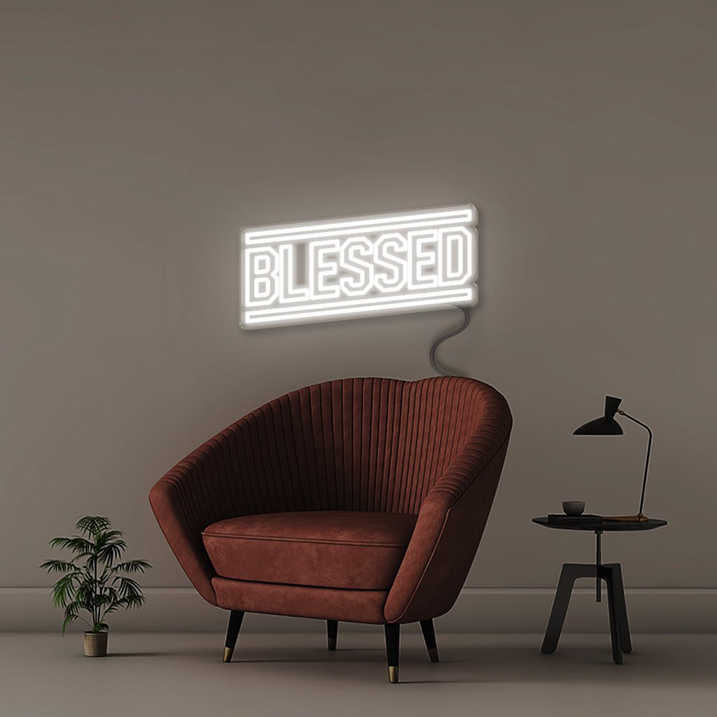Blessed - Neonific - LED Neon Signs - 50 CM - White