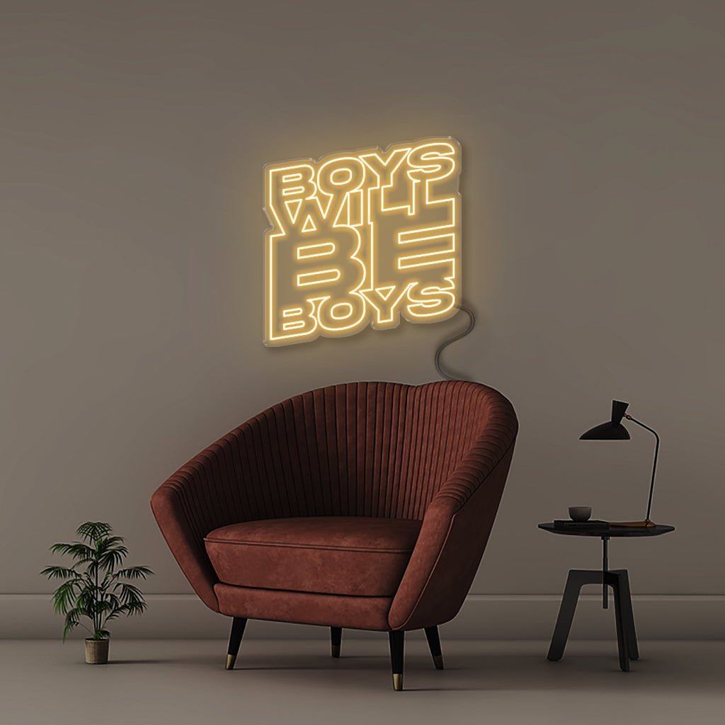 Boys will be boys - Neonific - LED Neon Signs - 50 CM - Warm White