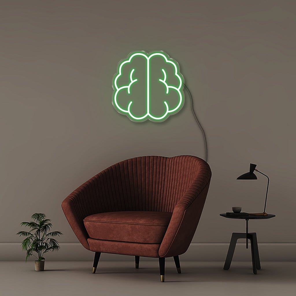 Brain - Neonific - LED Neon Signs - 50 CM - Green