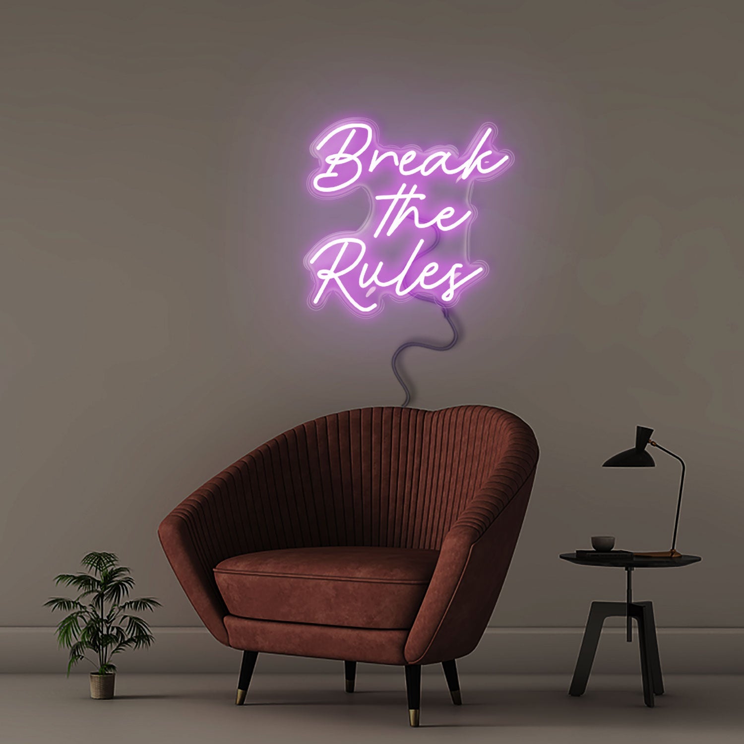 Break The Rules - Neonific - LED Neon Signs - 60cm - White