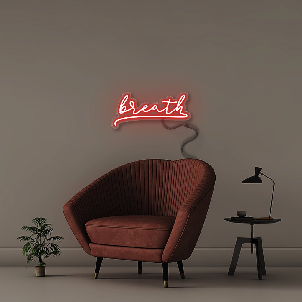 Breath - Neonific - LED Neon Signs - 50 CM - Red