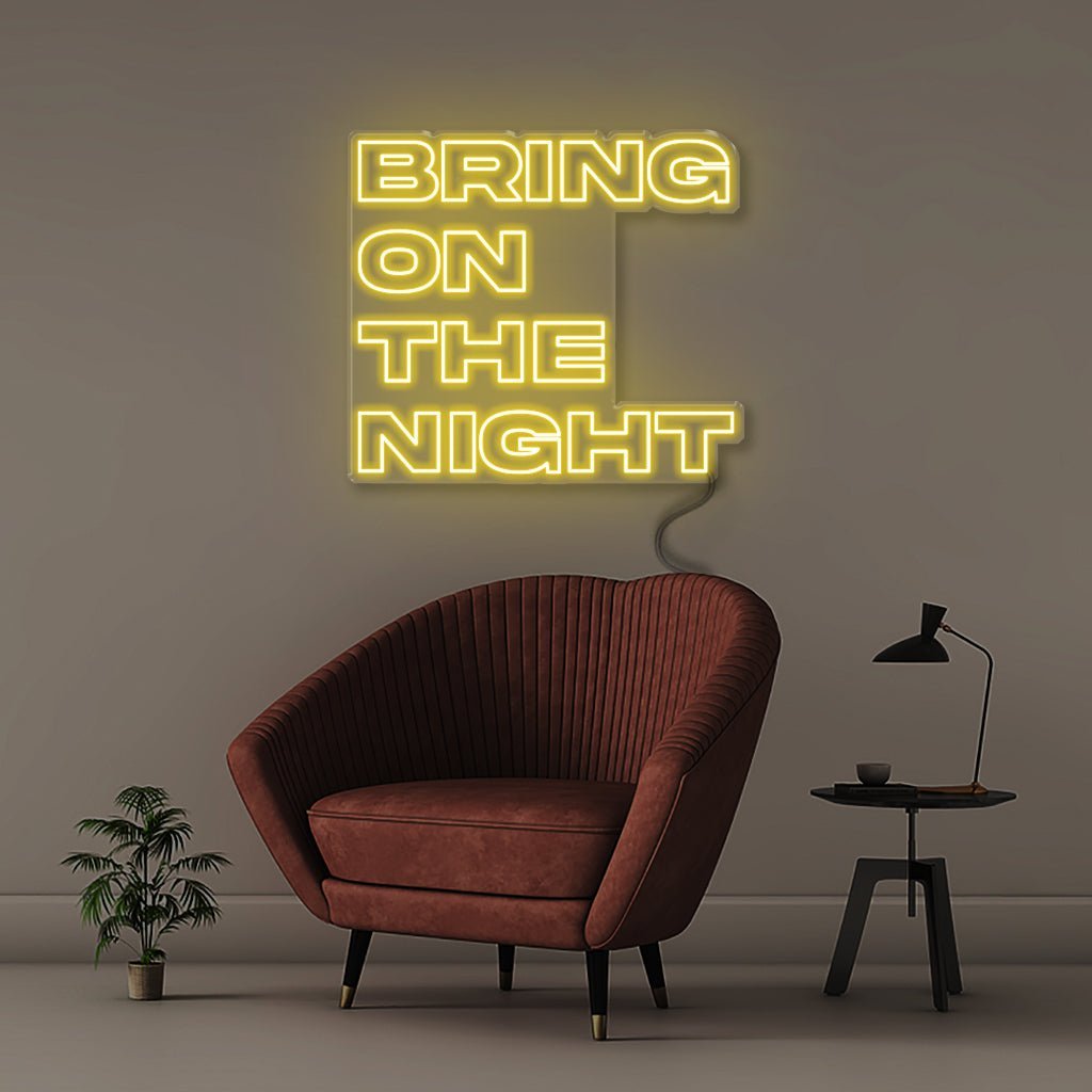 Bring On The Night - Neonific - LED Neon Signs - 75 CM - Yellow
