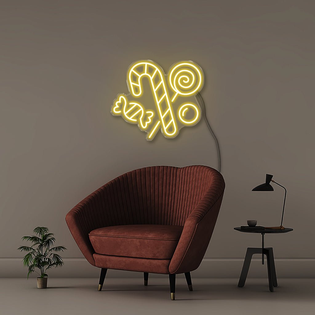 Candy - Neonific - LED Neon Signs - 50 CM - Yellow