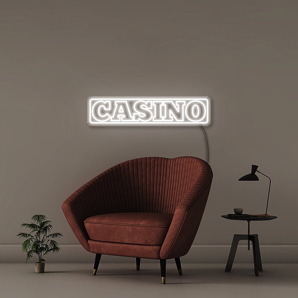 Casino Sign - Neonific - LED Neon Signs - 100 CM - White