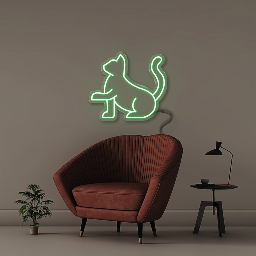Cat - Neonific - LED Neon Signs - 50 CM - Green