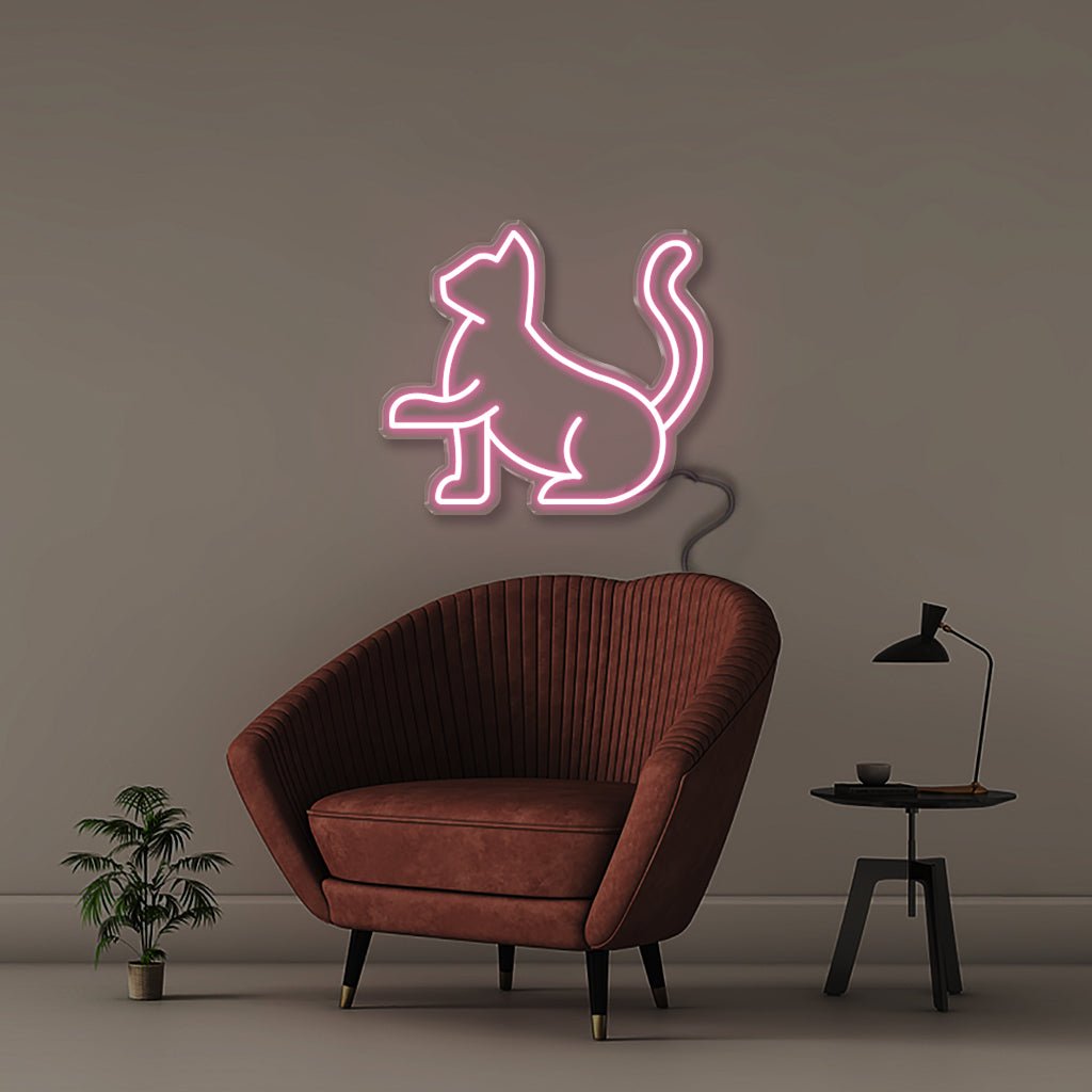 Cat - Neonific - LED Neon Signs - 50 CM - Light Pink