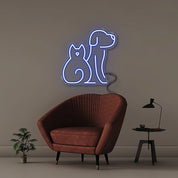 Cat Dog - Neonific - LED Neon Signs - 50 CM - Blue