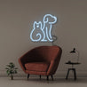 Cat Dog - Neonific - LED Neon Signs - 50 CM - Light Blue