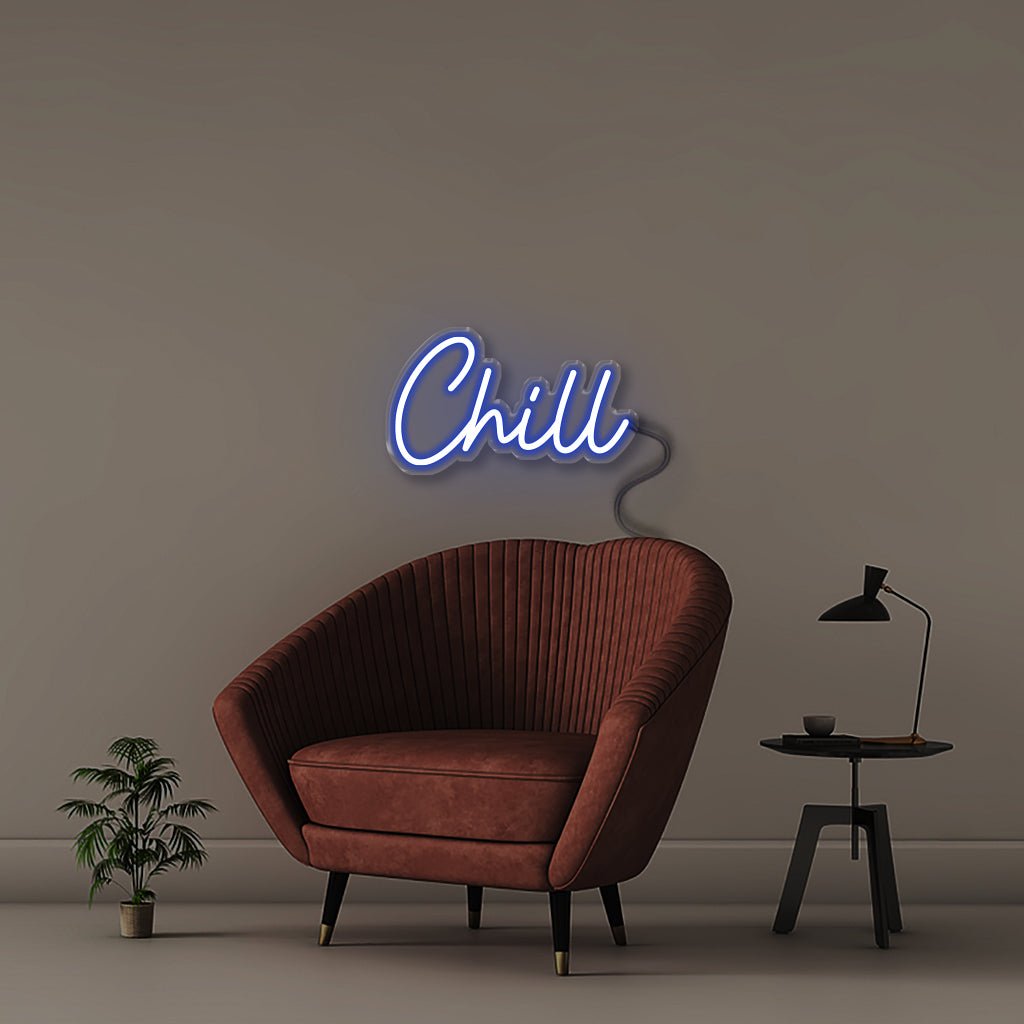 Chill - Neonific - LED Neon Signs - 50 CM - Blue