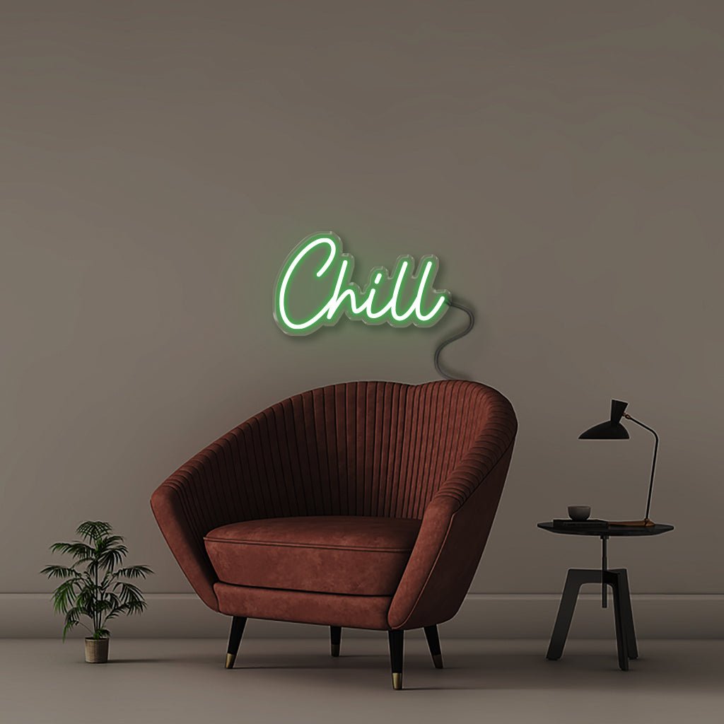Chill - Neonific - LED Neon Signs - 50 CM - Green