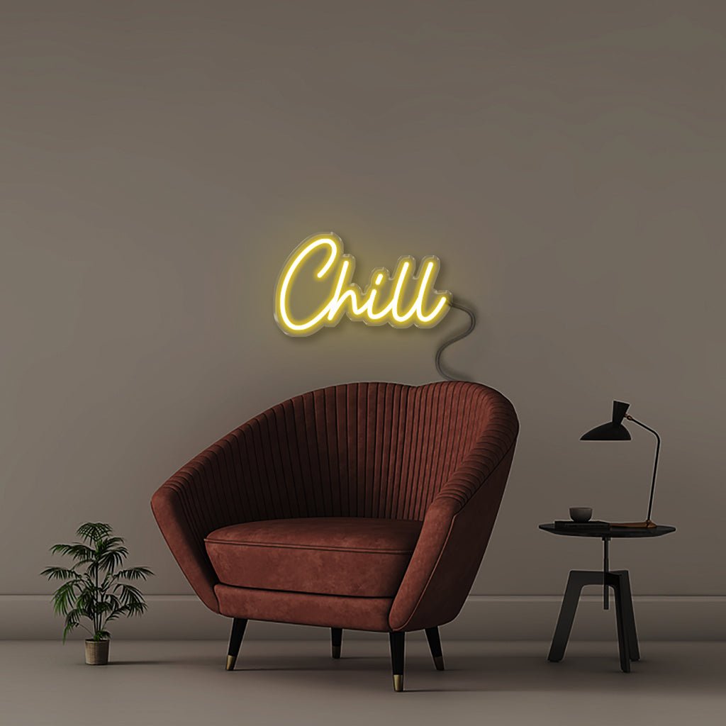 Chill - Neonific - LED Neon Signs - 50 CM - Yellow