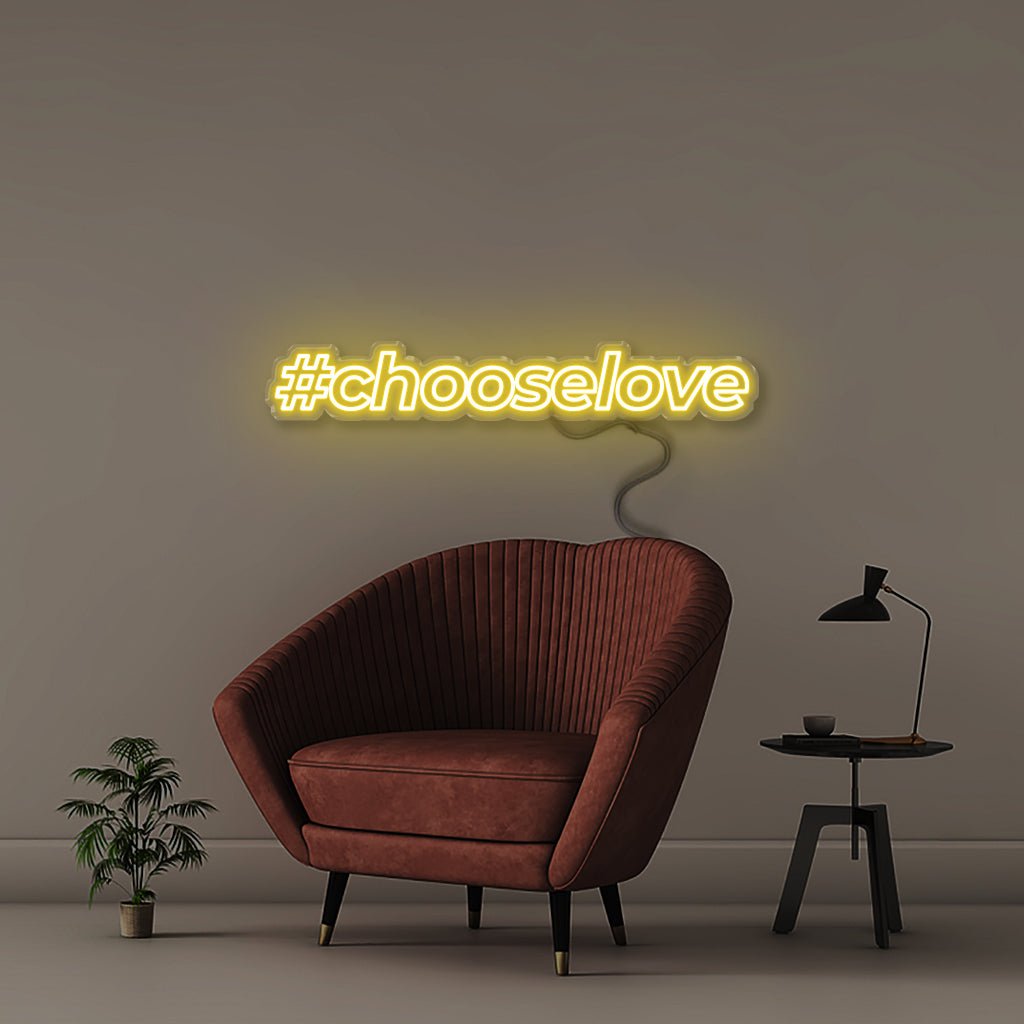 Choose Love - Neonific - LED Neon Signs - 75 CM - Yellow