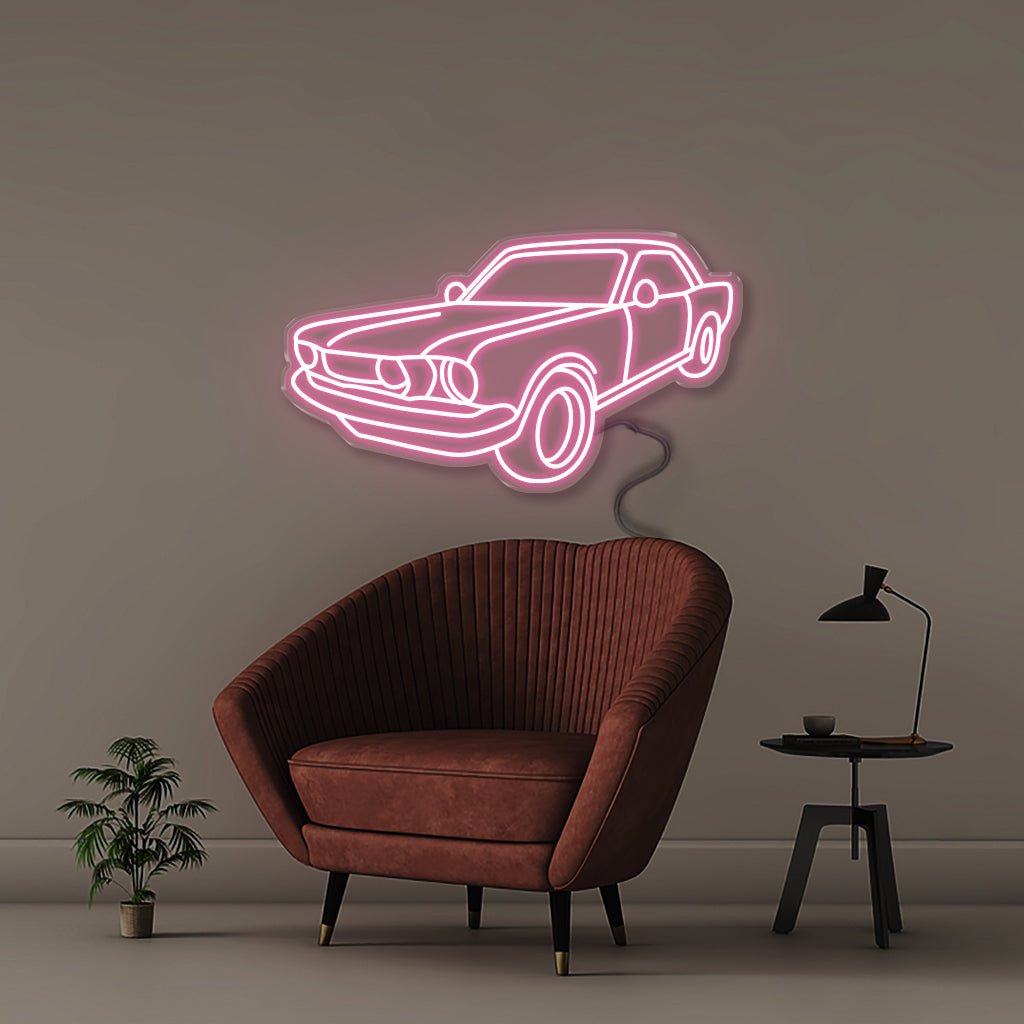 Classic Car - Neonific - LED Neon Signs - 100 CM - Light Pink