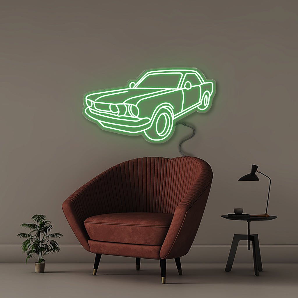 Classic Car - Neonific - LED Neon Signs - 100 CM - Green