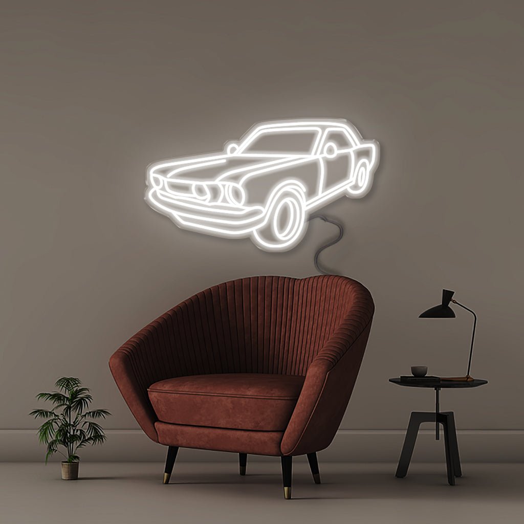 Classic Car - Neonific - LED Neon Signs - 100 CM - White