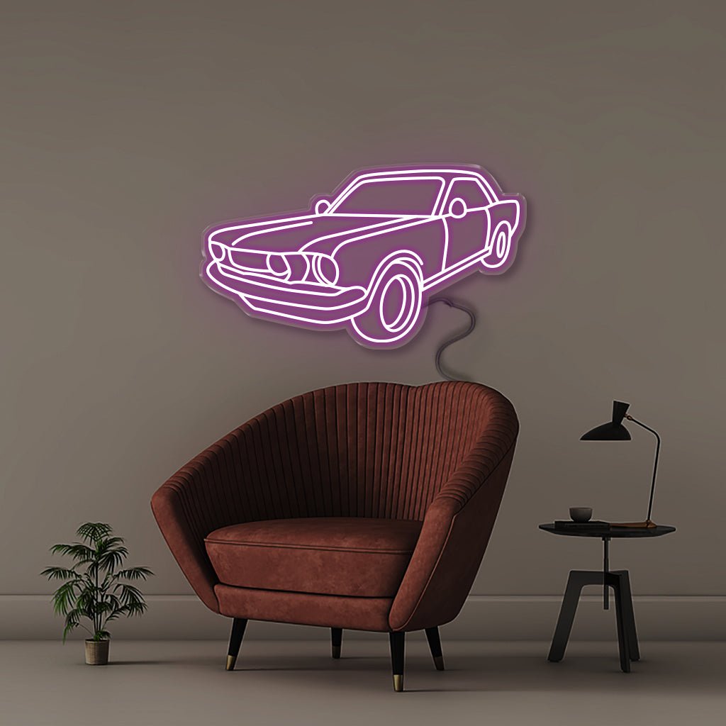 Classic Car - Neonific - LED Neon Signs - 100 CM - Purple