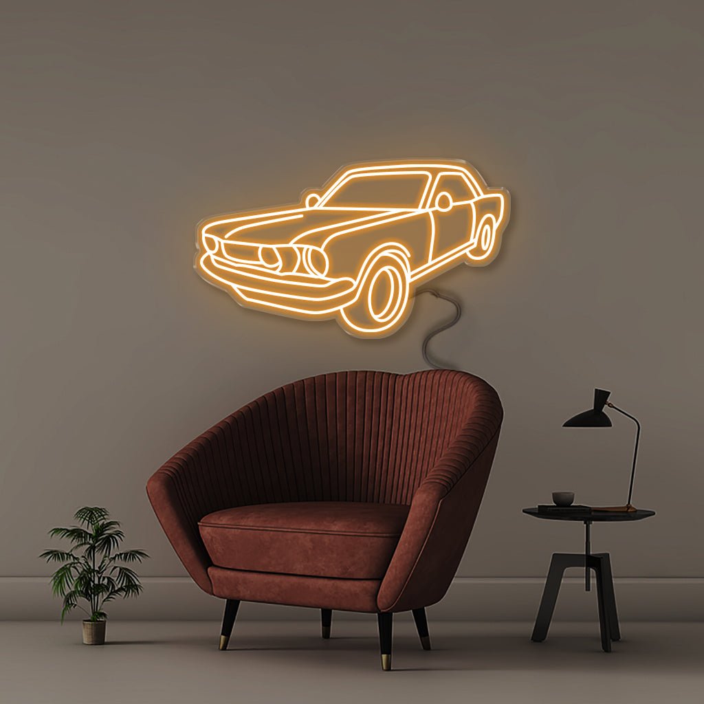 Classic Car - Neonific - LED Neon Signs - 100 CM - Orange