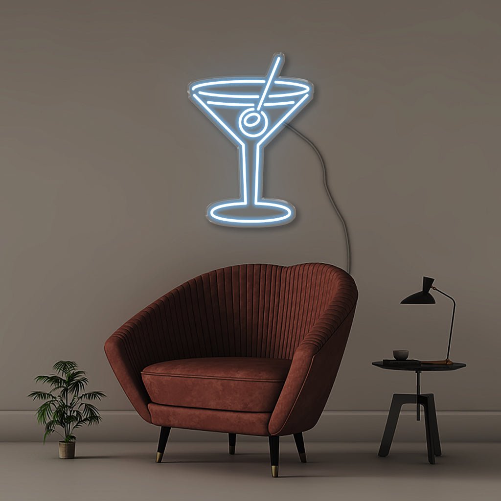 Cocktail Glass - Neonific - LED Neon Signs - 50 CM - Light Blue