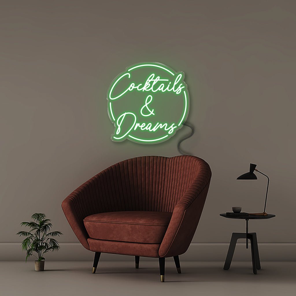 Cocktails & Drinks - Neonific - LED Neon Signs - 50 CM - Green