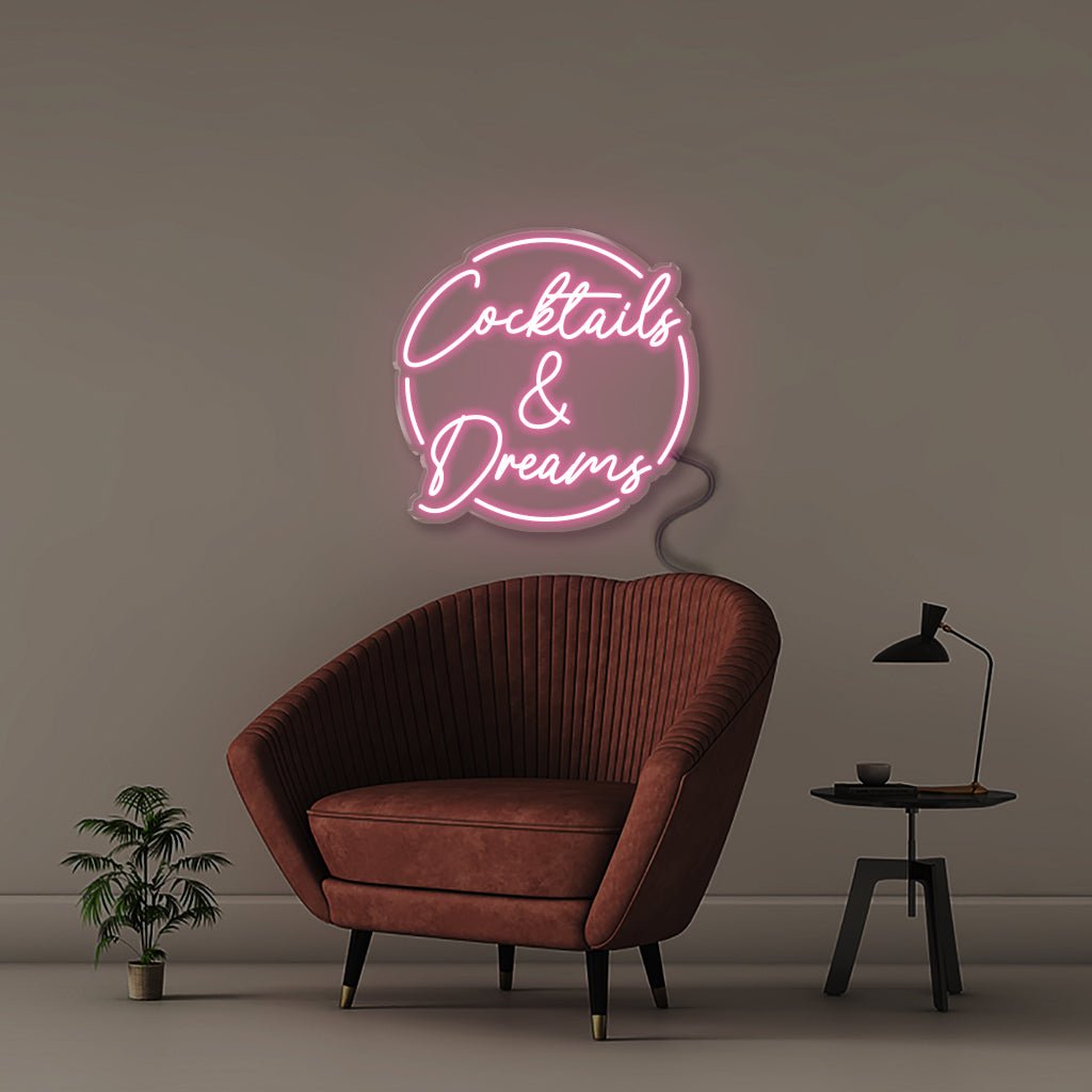 Cocktails & Drinks - Neonific - LED Neon Signs - 50 CM - Light Pink