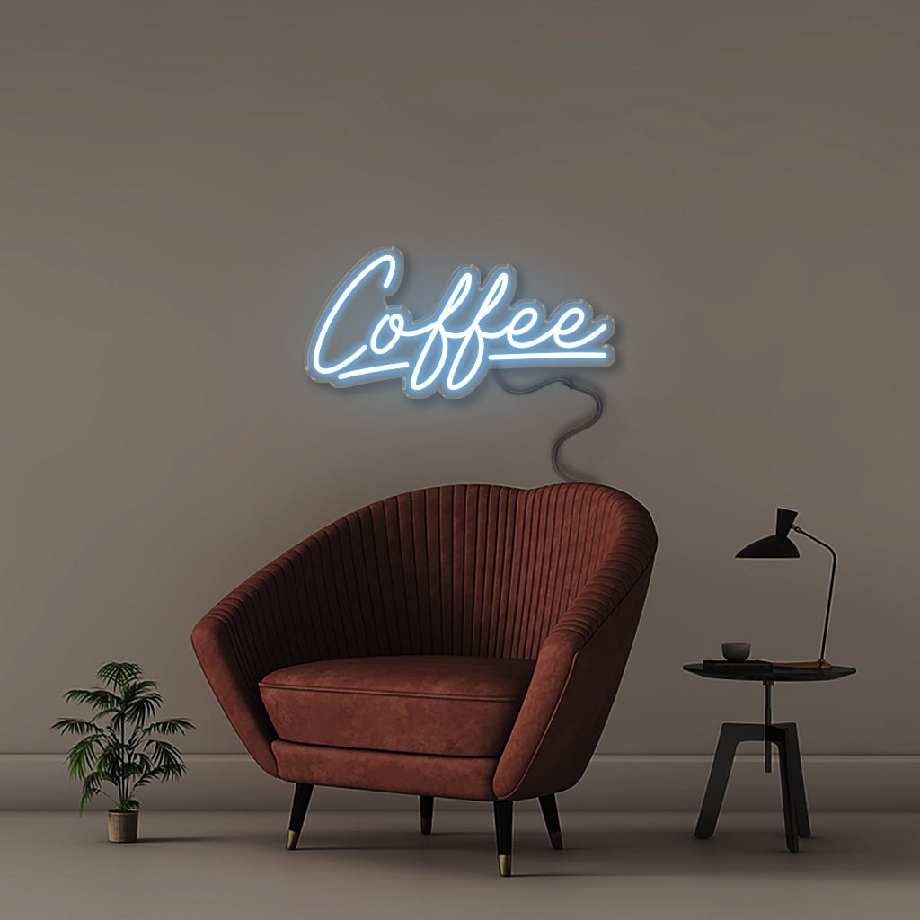 Coffee - Neonific - LED Neon Signs - 50 CM - Light Blue