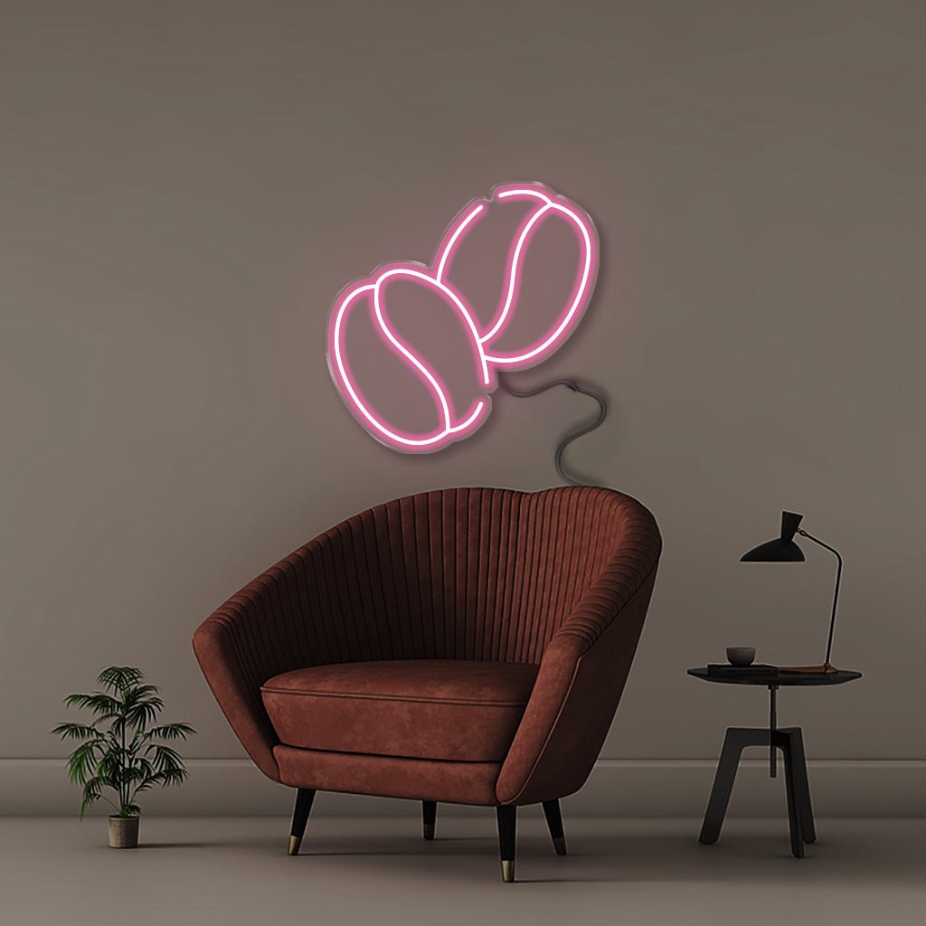 Coffee Bean - Neonific - LED Neon Signs - 50 CM - Light Pink