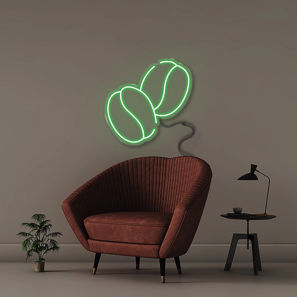 Coffee Bean - Neonific - LED Neon Signs - 50 CM - Green