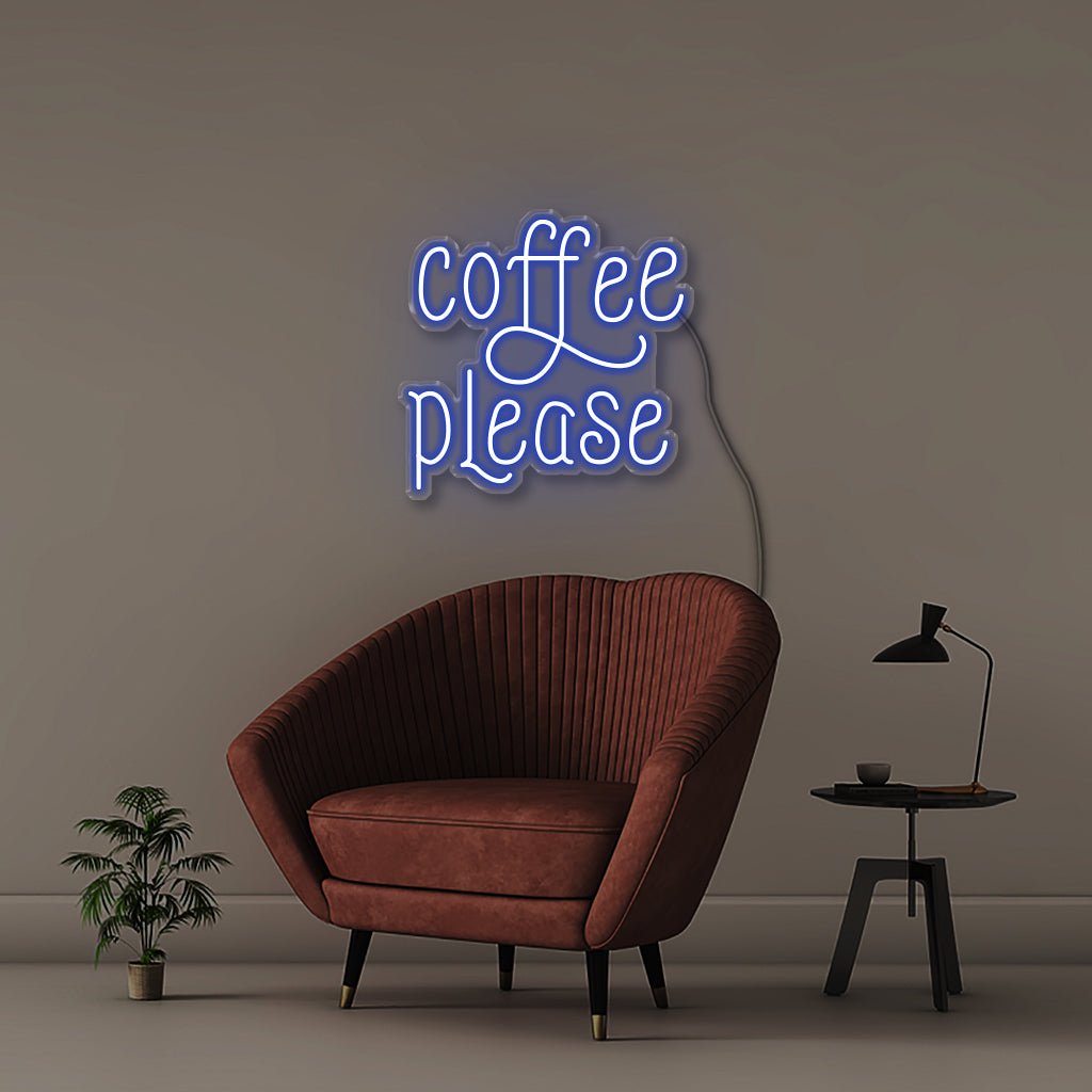 Coffee, please - Neonific - LED Neon Signs - 50 CM - Blue