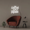 Coffee, please - Neonific - LED Neon Signs - 50 CM - White