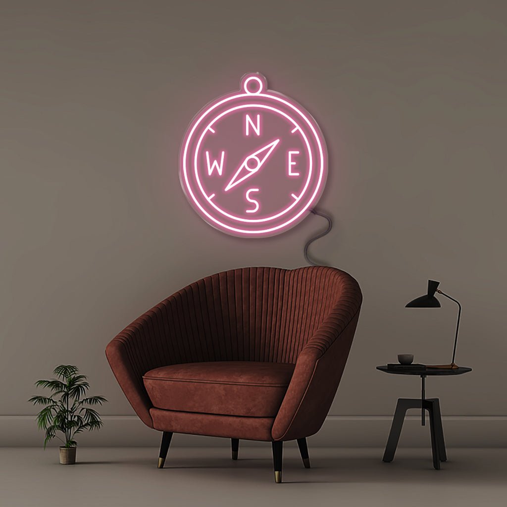 Compass - Neonific - LED Neon Signs - 50 CM - Light Pink
