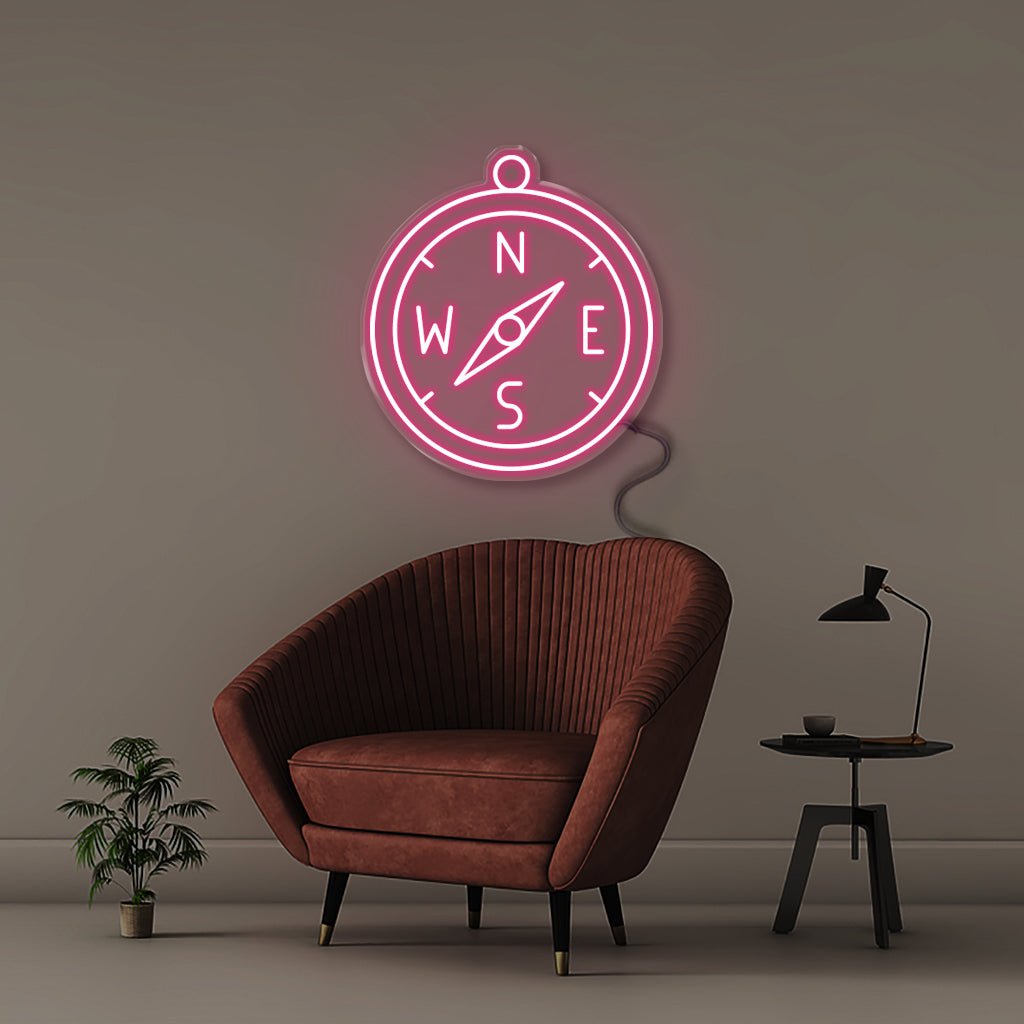 Compass - Neonific - LED Neon Signs - 50 CM - Pink