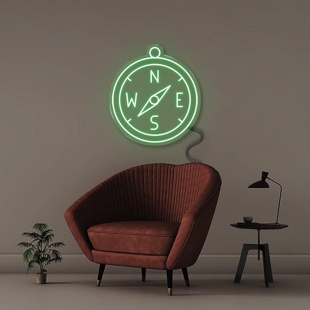 Compass - Neonific - LED Neon Signs - 50 CM - Green
