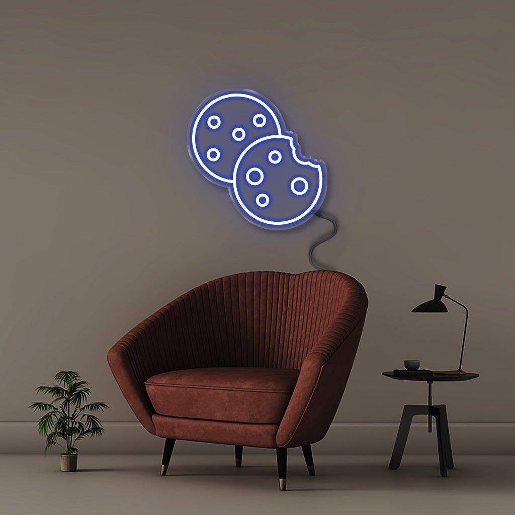 Cookies - Neonific - LED Neon Signs - 50 CM - Blue