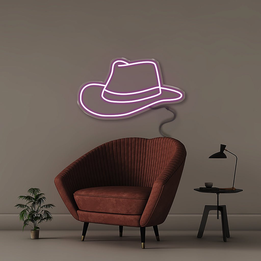 Cowboy Hat - Neonific - LED Neon Signs - 50 CM - Purple