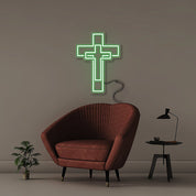 Cross - Neonific - LED Neon Signs - 50 CM - Green