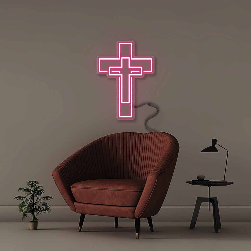 Cross - Neonific - LED Neon Signs - 50 CM - Pink