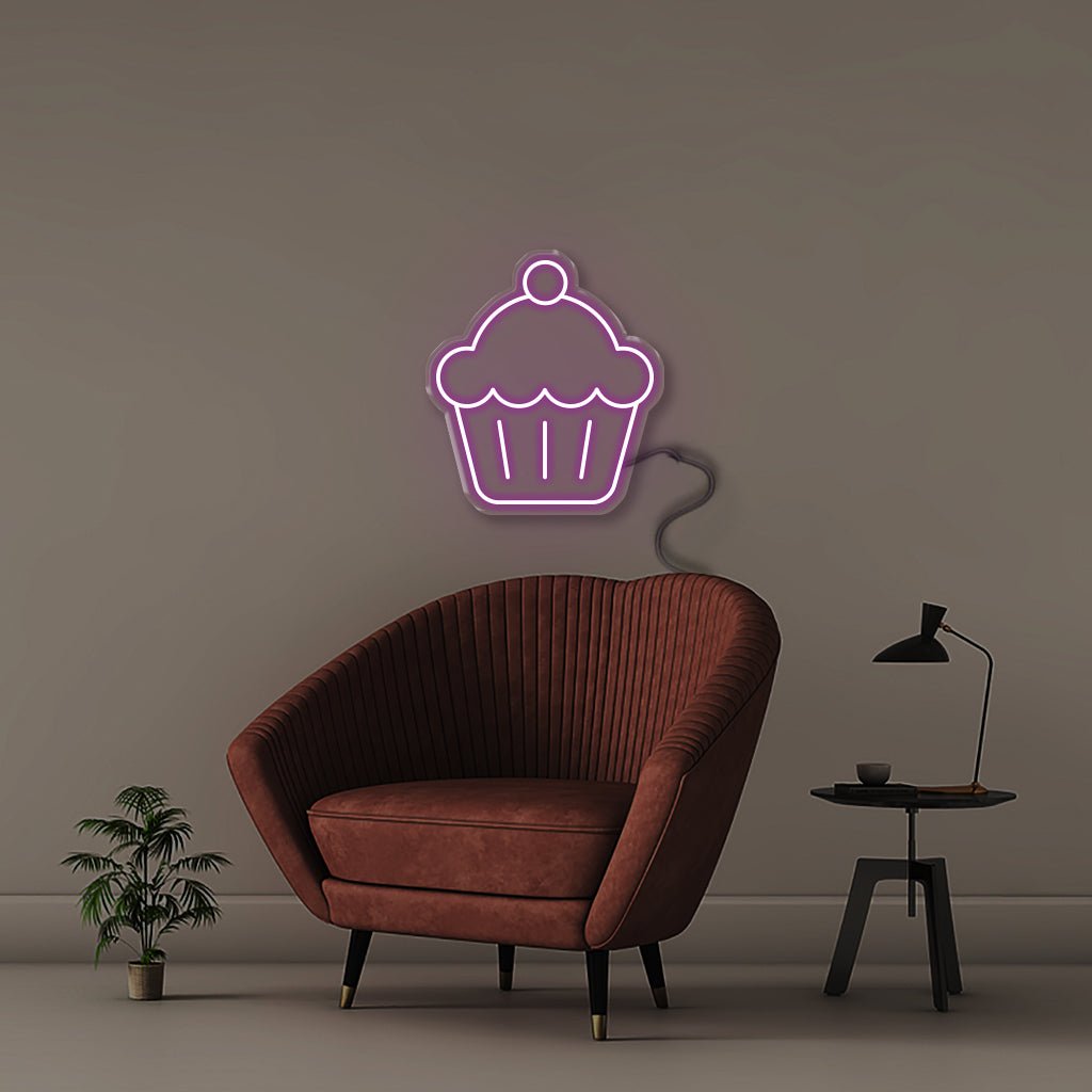 Cup Cake 2 - Neonific - LED Neon Signs - 50 CM - Purple