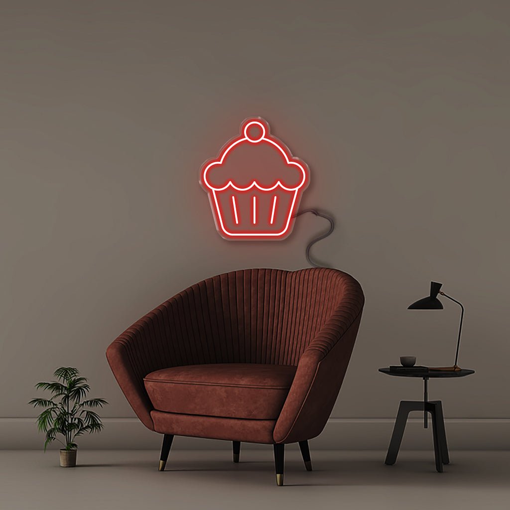 Cup Cake 2 - Neonific - LED Neon Signs - 50 CM - Red